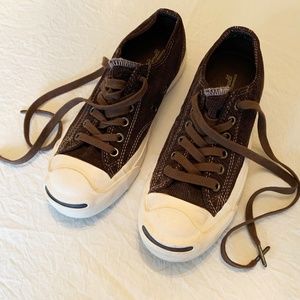 Vintage Converse Jack Purcell Brown Corduroy Low-Top Sneakers, Women's Size 6